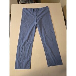 Crest Scrub Pants Ceil Blue Drawstring Waist Unisex Size Small Style 414 85